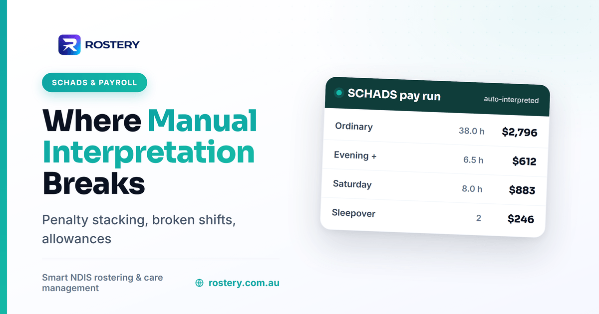 Where manual SCHADS interpretation breaks: penalty stacking, broken shifts and allowances